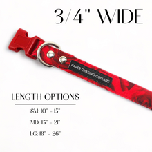 Load image into Gallery viewer, Red Roses Valentine's Day dog collar