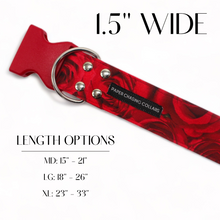 Load image into Gallery viewer, Red Roses Valentine's Day dog collar