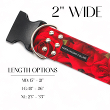 Load image into Gallery viewer, Red Roses Valentine's Day dog collar