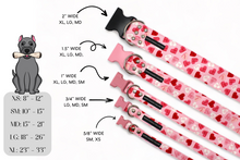 Load image into Gallery viewer, Valentine's Day dog collar, Valentine's Day candy heart dog collar - Bundle Builder