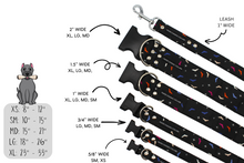 Load image into Gallery viewer, Cute multicolored bats dog collar - Bundle builder