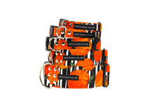 Load image into Gallery viewer, Cute pumpkin spice striped dog collar - build your bundle