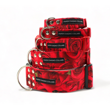 Load image into Gallery viewer, Red Roses Valentine's Day dog collar