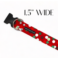 Load image into Gallery viewer, Red and Green polka dot Christmas Dog Collar - Bundle Builder