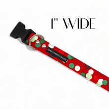 Load image into Gallery viewer, Red and Green polka dot Christmas Dog Collar - Bundle Builder