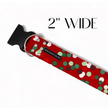 Load image into Gallery viewer, Red and Green polka dot Christmas Dog Collar - Bundle Builder