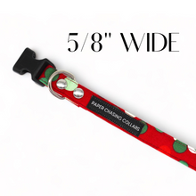 Load image into Gallery viewer, Red and Green polka dot Christmas Dog Collar - Bundle Builder