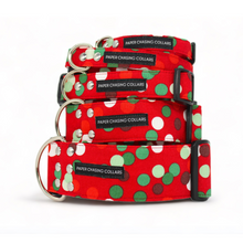 Load image into Gallery viewer, Red and Green polka dot Christmas Dog Collar - Bundle Builder