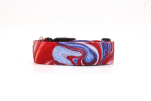 Load image into Gallery viewer, Red white and blue oil slick dog collar - The Glory