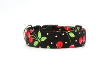 Load image into Gallery viewer, Retro cherry polkadot dog collar - The Cherry Bomb