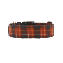 Load image into Gallery viewer, The October - Fall dark plaid dog collar