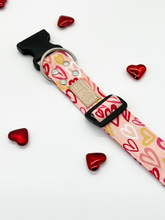 Load image into Gallery viewer, Graffiti heart Valentine dog collar - The February