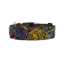 Load image into Gallery viewer, Multicolor Tarot card inspired Halloween dog collar - The Tarot