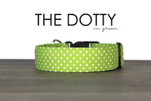 Load image into Gallery viewer, The Dotty in Green - Lime polka dot dog collar - So Fetch & Company