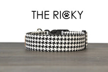 Load image into Gallery viewer, The Ricky - Black with white houndstooth dog collar - So Fetch & Company