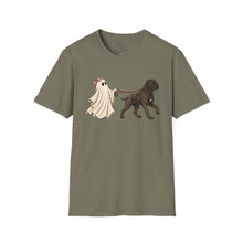 Load image into Gallery viewer, Halloween Cane Corso Ghost T‑Shirt — Cute Ghost Walking Brindle Dog Tee
