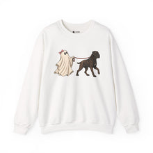 Load image into Gallery viewer, Cane Corso Ghost Dog Walker Sweatshirt — Cute Halloween Crewneck for Dog Lovers
