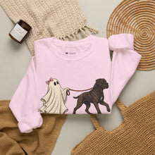 Load image into Gallery viewer, Cane Corso Ghost Dog Walker Sweatshirt — Cute Halloween Crewneck for Dog Lovers
