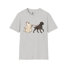 Load image into Gallery viewer, Halloween Cane Corso Ghost T‑Shirt — Cute Ghost Walking Brindle Dog Tee

