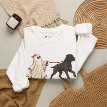 Load image into Gallery viewer, Cane Corso Ghost Dog Walker Sweatshirt — Cute Halloween Crewneck for Dog Lovers
