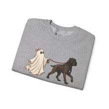 Load image into Gallery viewer, Cane Corso Ghost Dog Walker Sweatshirt — Cute Halloween Crewneck for Dog Lovers
