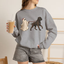 Load image into Gallery viewer, Cane Corso Ghost Dog Walker Sweatshirt — Cute Halloween Crewneck for Dog Lovers
