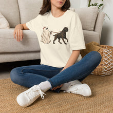 Load image into Gallery viewer, Halloween Cane Corso Ghost T‑Shirt — Cute Ghost Walking Brindle Dog Tee
