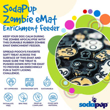 Load image into Gallery viewer, Zombie eMat - Enrichment Lick Mat for Dogs and Cats | Halloween Skull Design | SodaPup
