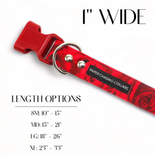 Load image into Gallery viewer, Red Roses Valentine&#39;s Day dog collar
