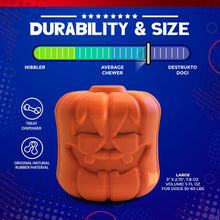 Load image into Gallery viewer, Jack O' Lantern Dog Toy - Durable Halloween Chew Toy for Large Dogs | USA Made
