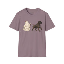Load image into Gallery viewer, Halloween Cane Corso Ghost T‑Shirt — Cute Ghost Walking Brindle Dog Tee
