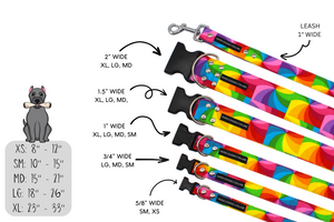 Rainbow pinwheel dog collar - Bundle Builder