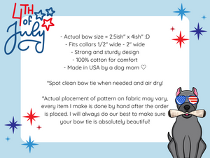 USA 3 Pack Dog Collar Bow Tie Accessories