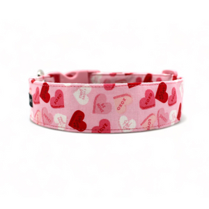 Valentine's Day dog collar, Valentine's Day candy heart dog collar - Bundle Builder