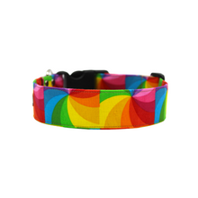 Load image into Gallery viewer, Rainbow pinwheel dog collar - Bundle Builder
