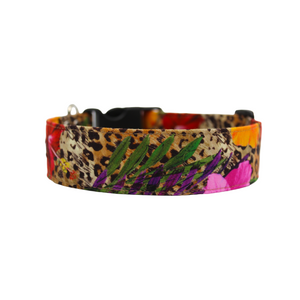 Tropical flower leopard dog collar - Bundle Builder