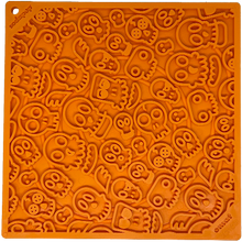 Load image into Gallery viewer, Zombie eMat - Enrichment Lick Mat for Dogs and Cats | Halloween Skull Design | SodaPup
