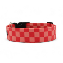 Load image into Gallery viewer, CORAL CHECKER DOG COLLAR
