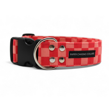Load image into Gallery viewer, CORAL CHECKER DOG COLLAR
