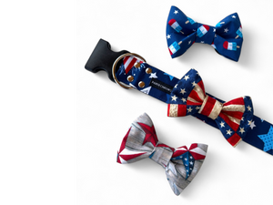 USA 3 Pack Dog Collar Bow Tie Accessories