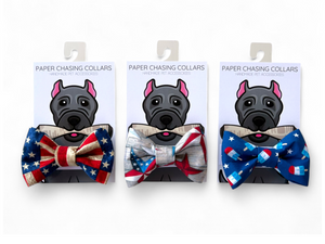 USA 3 Pack Dog Collar Bow Tie Accessories