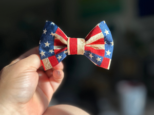 USA 3 Pack Dog Collar Bow Tie Accessories