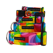 Load image into Gallery viewer, Rainbow pinwheel dog collar - Bundle Builder

