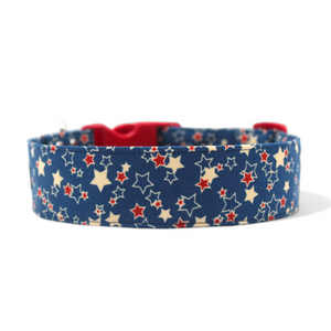 VINTAGE STARS PATRIOTIC DOG COLLAR