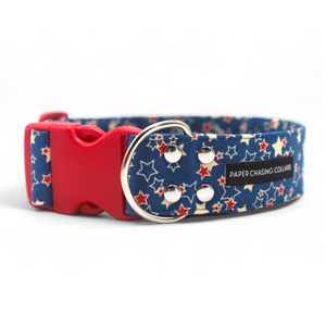 VINTAGE STARS PATRIOTIC DOG COLLAR