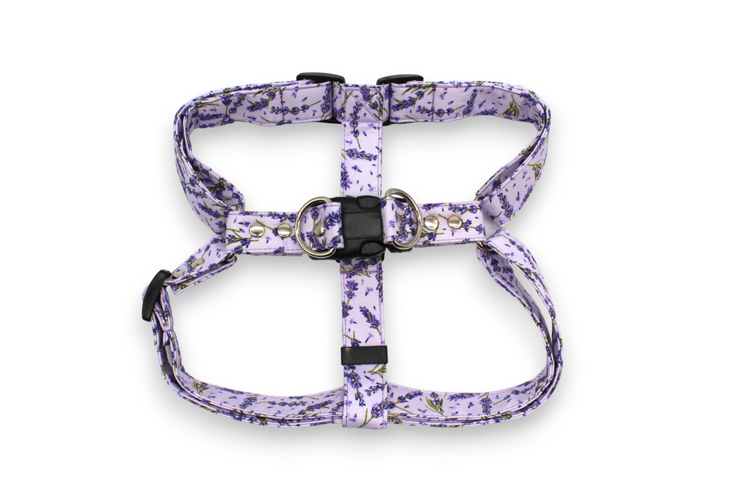 Purple lavender sprig step in harness