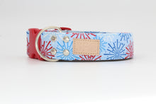 Load image into Gallery viewer, Red white and blue firework dog collar - The Tucker
