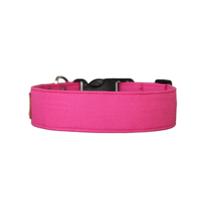 The Classic in Pink - Solid pink dog collar