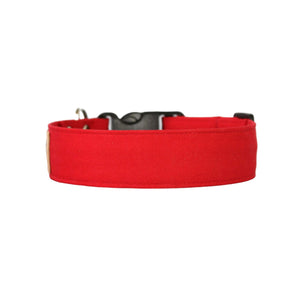 The Classic in Red - Solid red dog collar