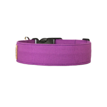 Load image into Gallery viewer, The Classic in Grape - Solid purple dog collar
